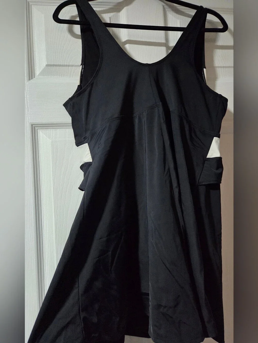 Black & White Twist-Front One-Piece Swimsuit